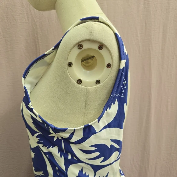 NWOT Madewell Second Wave Square Tank One Piece Swimsuit- Tropical Floral, XL - Picture 4 of 11